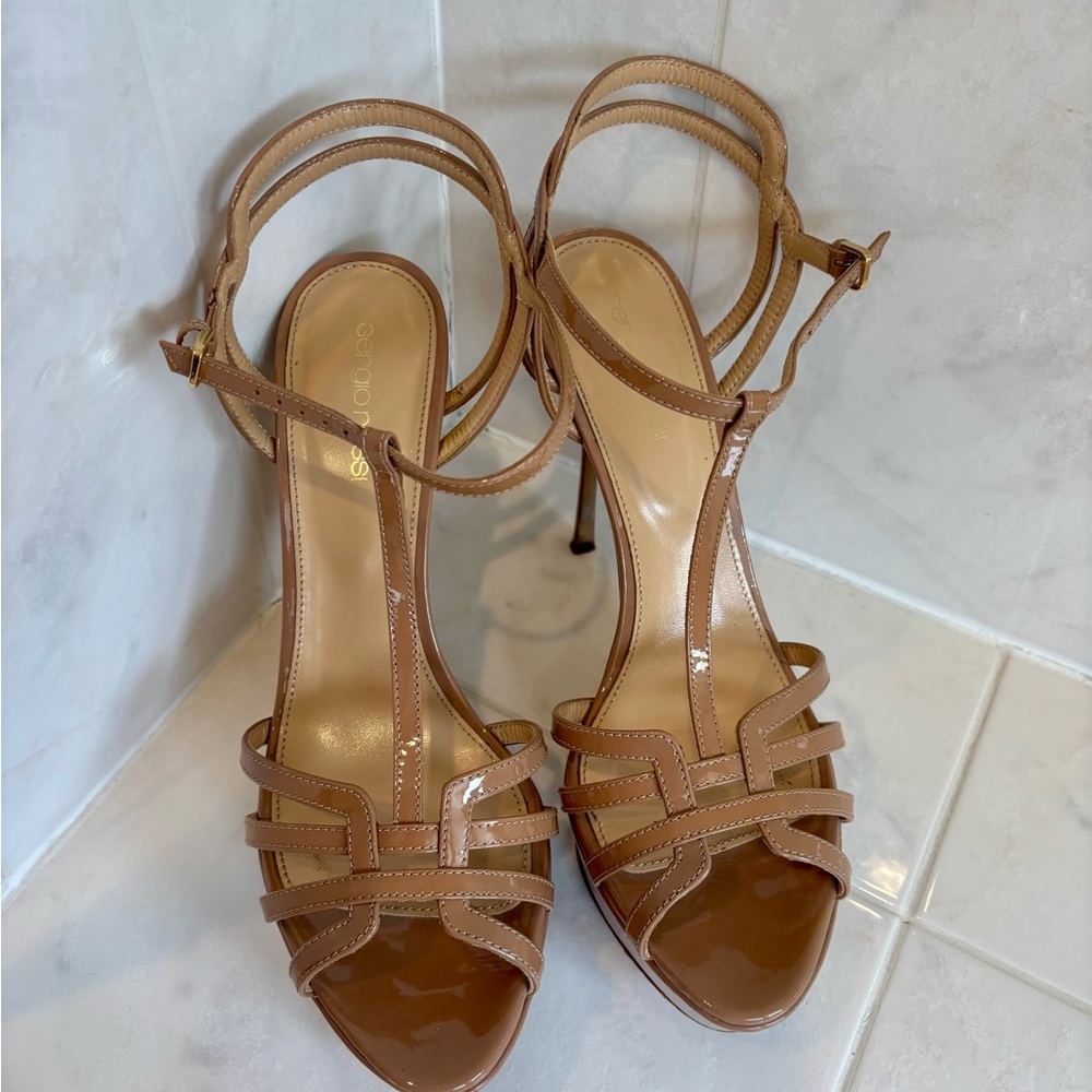 Elegant Brown Strappy Heels